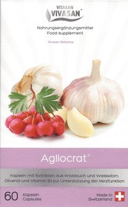 Agliocrat Knoblauch Weissdorn 60 Kaps. Vivasan