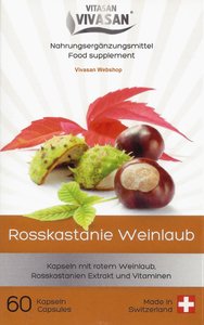 Rosskastanie Weinlaub 60 Kaps. 29,4g Vivasan