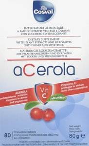 Acerola mit Vitamin C, 80 Tabl. 80g Cosval AUSVERKAUFT