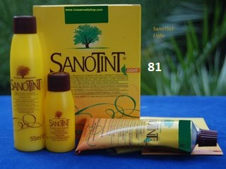 Mittel Natur Blond nr. 81 Haarfarbe ohne PPD Sanotint Sensitive 125ml